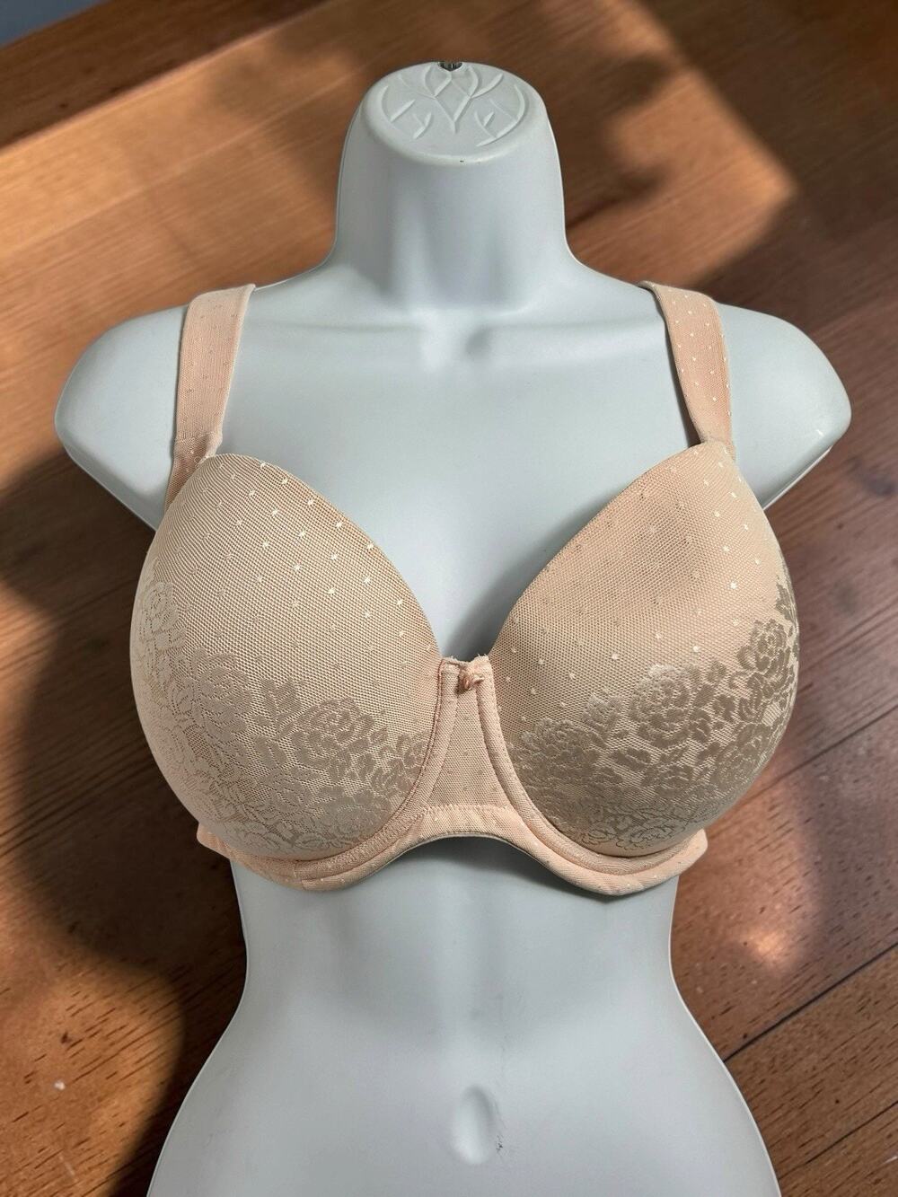 Soma Stunning Support Full Coverage Bra Sz 38G Pink Underwire Floral Comfort